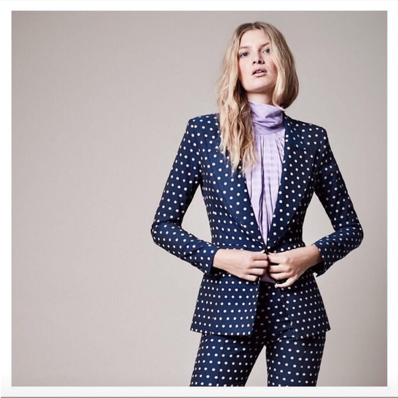 Smythe Jackets & Blazers - Smythe navy and pink polka dot blazer. Size 14